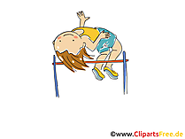 Hochsprung Bild, Sport Cliparts, Comic, Cartoon, Image gratis