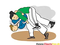 Judo Clipart, Bild, Cartoon, Comic, Illustration