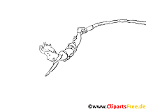 Jumping Bungee Sport-Ausmalbilder