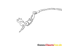 Jumping Bungee Sport-Ausmalbilder