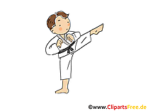 Karate Bild, Sport Cliparts, Comic, Cartoon, Image gratis