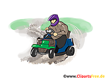 Karting Clipart, Bild, Cartoon, Comic, Illustration
