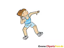 Kugelstossen Bild, Sport Cliparts, Comic, Cartoon, Image gratis