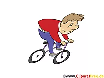 Mann fährt Fahrrad Clipart, Bild, Illustration