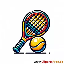 Padel Clipart mit weißem Hintergrund
