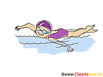 Schwimmen Bild, Sport Cliparts, Comic, Cartoon, Image gratis