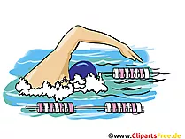 Schwimmen Grafik, Illustration, Bild, Cartoon, Image