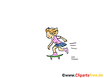 Skateboard Bild, Sport Clipart, Comic, Cartoon, Image gratis