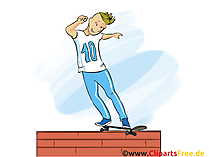 Skaten Extremsportart Grafik, Illustration, Bild, Cartoon