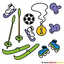 Sport Cliparts - Wintersportarten Bilder kostenlos