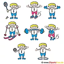 Sportarten Bilder - Cliparts für Schule