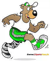 Sportler mit Laufprothese Clipart, Illustration, Bild