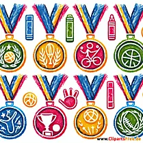 Sportmedaillen Clipart