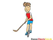 Street-Hockey-Ball Cartoon, Clipart, Bild, Comic, Illustration