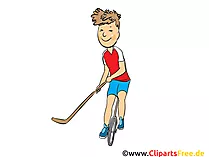 Street-Hockey-Ball Cartoon, Clipart, Bild, Comic, Illustration