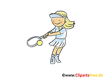 Tennis spielen Bild, Cliparts Sport, Comic, Cartoon, Image gratis