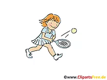 Tennis Training Bild, Sport Cliparts, Comic, Cartoon, Image gratis