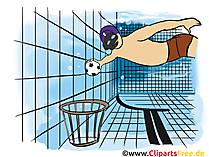 Unterwasser-Rugby, Unterwasserrugby Grafik, Illustration, Bild, Cartoon
