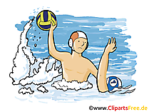 Wasserball Grafik, Illustration, Bild, Cartoon, Image