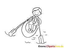 Padeln Zeichnung, Bild, Clipart, Grafik