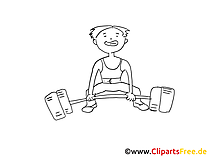 Schwerathlet Zeichnung schwarz-weiss, Bild, Clipart, Comic, Cartoon zum Ausmalen Schwerathlet Zeichnung schwarz-weiss, Bild, Clipart, Comic, Cartoon zum Ausmalen