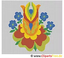 Blume Kreuzstich sticken