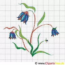 Kreuzstich Sticken Feldblumen