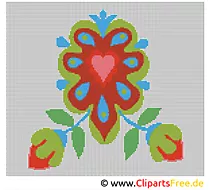 Kreuzstichvorlage schöne Blume