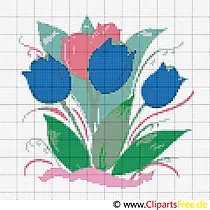 Stickmuster Tulpen