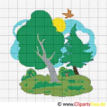 Cross Stitch free template Wood