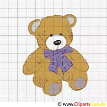 Kreuzstickerei Teddy kostenlos