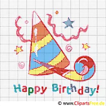 Birthday Bild Stickvorlage