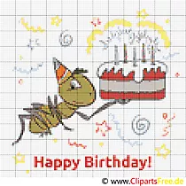 Cross Stitch Template Birthday