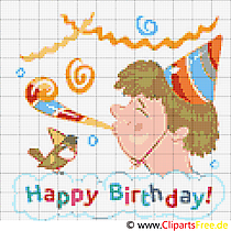 Birthday embroidery templates