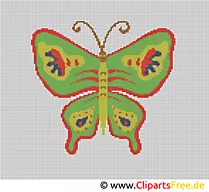 Stickbild Vorlage Schmetterling