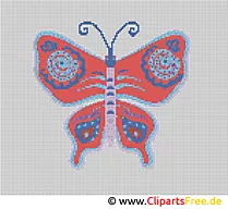 Stickmuster kostenlos Schmetterling