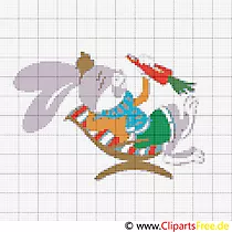 Stickvorlage gratis Hase Ostern