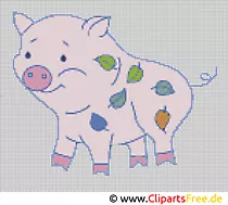 Stickvorlagen Bauernhof Schwein