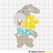 Stickvorlagen kostenlos zum Ausdrucken Hase