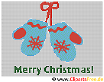 Kreuzstichvorlage kostenlos Winterhandschuhe