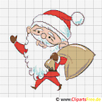 Santa stitch template for Christmas time