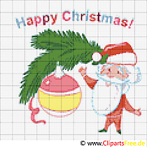 Stickmuster, Stickvorlage Merry Christmas