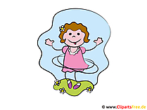 Mädchen Strichmännchen für Kindergarten