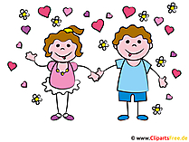 Strichmaennchen Freundschaft