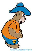 Bär Cowboy Clipart, Bild, Cartoon, Grafik, Illustration
