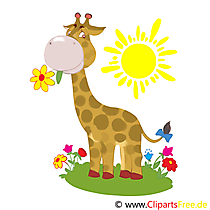 Cartoon Giraffe Illustration, Clip Art, eCard, Zoo Cartoon Giraffe Illustration, Clip Art, eCard, Zoo