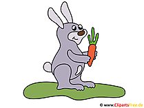 Comic Kaninchen mit Möhre