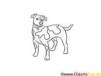 Schwarz-weiss Clipart Mischling - Hunderassen Bilder