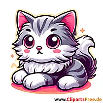 Kucing clipart, imaxe, ilustración