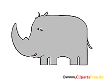 Nashorn Clipart, Illustration, Bild kostenlos